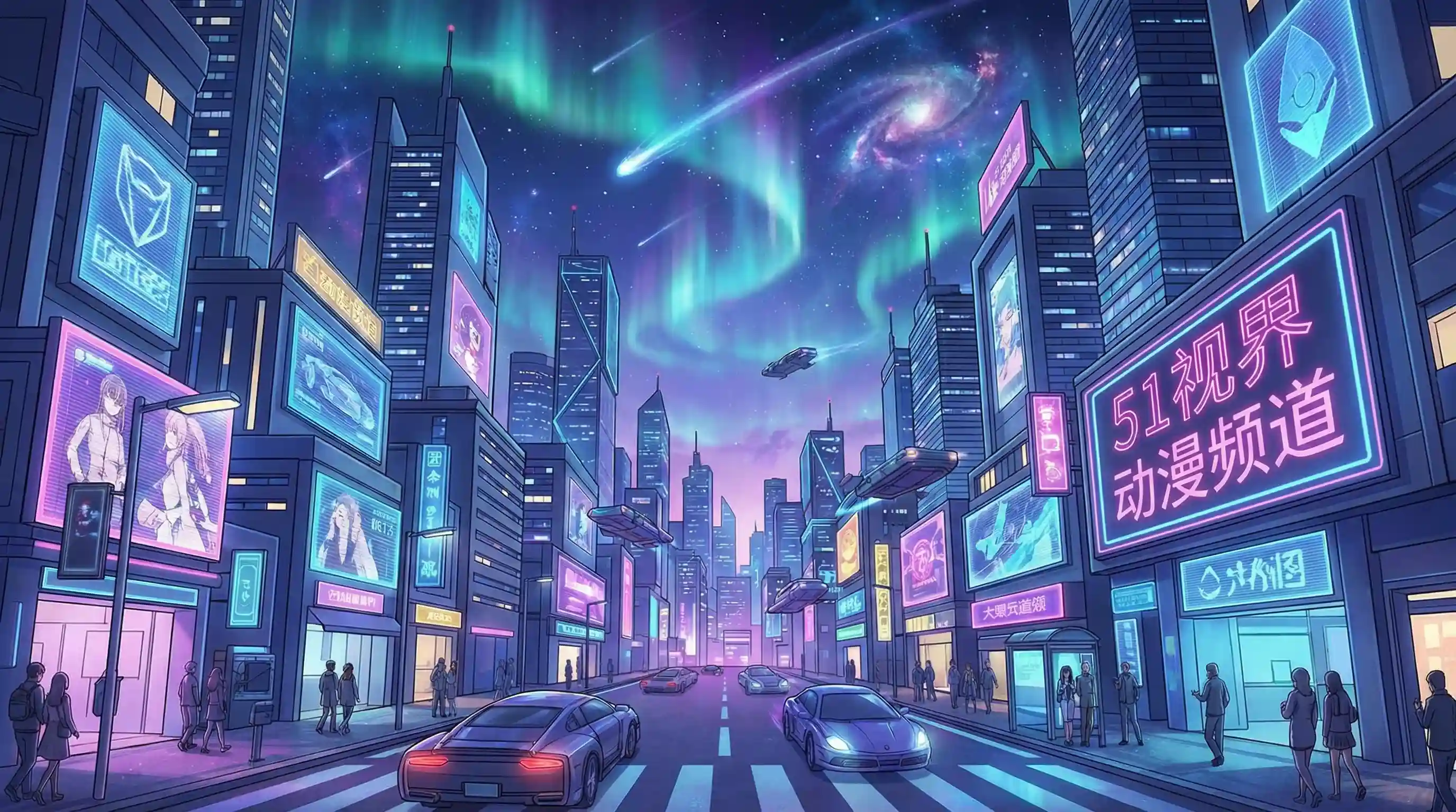 日式动漫风格城市夜景 - 51吃瓜 动漫推荐